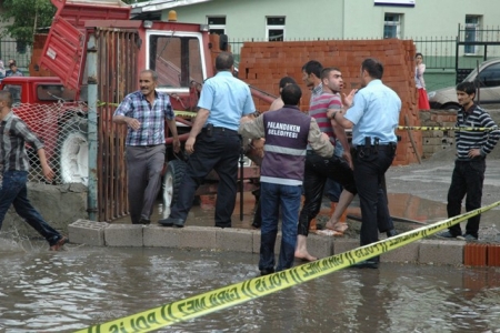 Erzurum'u sel aldı 4