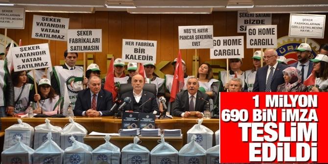 Şeker Fabrikaları İçin 1 Milyon 690 Bin İmza