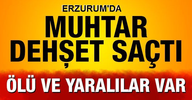 Muhtar 1 Kişiyi Öldürdü, 3 Kişiyi Yaraladı