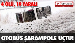 Otobüs şarampole yuvarlandı