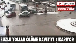 Buzlu yollar ölüme davetiye!