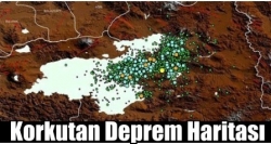 Van'da Ürküten Deprem Haritası