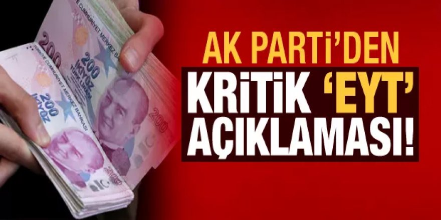 AK Partili Bülent Turan'dan EYT açıklaması!