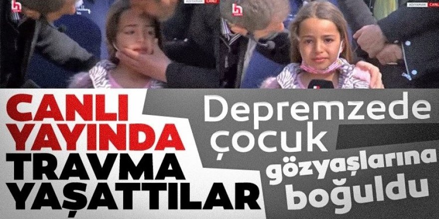 Halk TV'de skandal yayın! Depremzede çocuğa travma yaşattılar