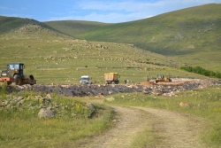 Şenkaya Sarıkamış yolu yapılıyor