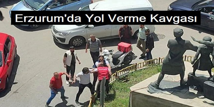 Erzurum'da 'Neden sinyal vermeden döndün' kavgası