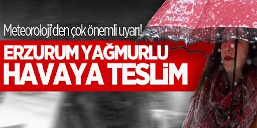 Erzurum'a yağış geri dönüyor