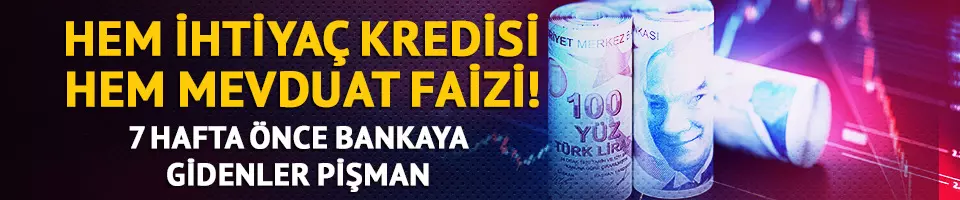 Hem mevduat faizi hem kredi faizlerinde düşüş