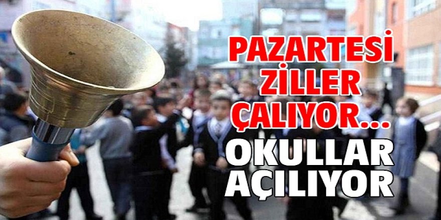 20 milyondan fazla öğrenci pazartesi ders başı yapacak