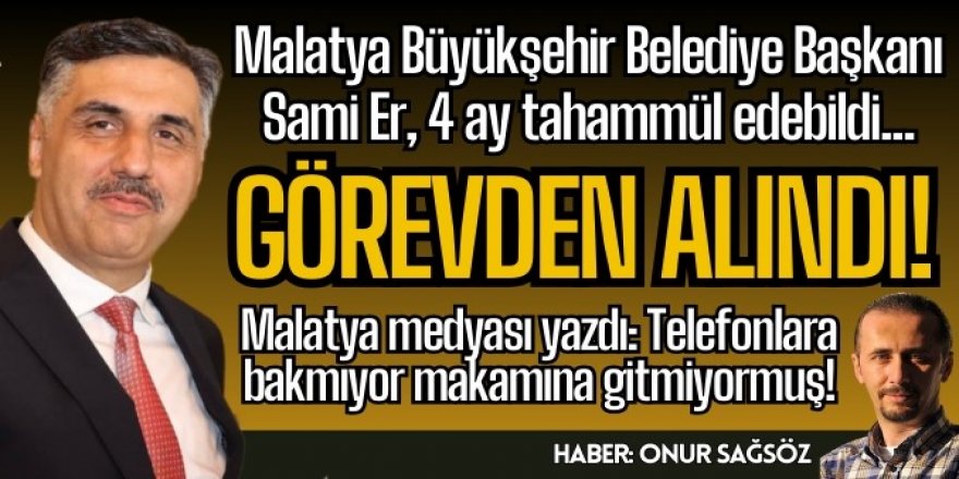 Erzurum Büyükşehir Belediyesinin has adamı Malatyalı Murat Altundağ kendi şehrinde tutunamadı