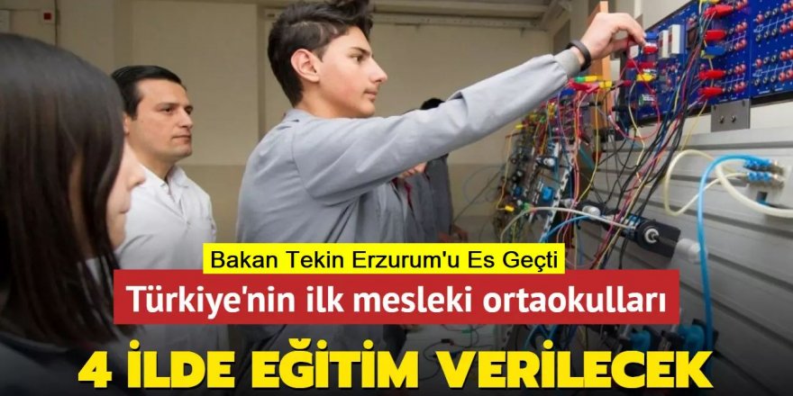 Türkiye'nin ilk mesleki ortaokulları 4 ilde açıldı