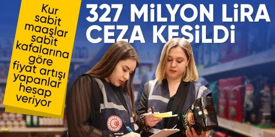 Ticaret Bakanlığı'ndan 327 milyon TL "fahiş fiyat" cezası