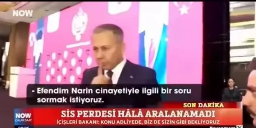 İçişleri Bakanı Ali Yerlikaya Narin sorusuna 'sus' işareti yaparak yanıt verdi!