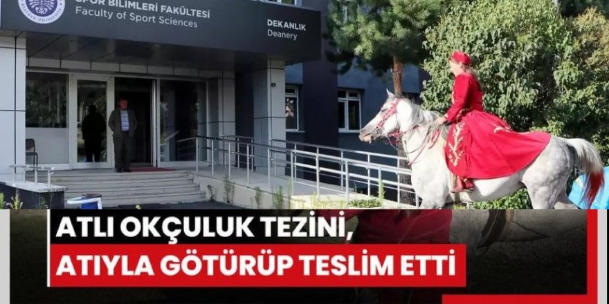 Dünya Şampiyonu, tezini ata binerek üniversiteye götürdü