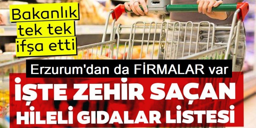 Bakanlık Erzurum'da ki gıda hilecilerini ifşa etti!