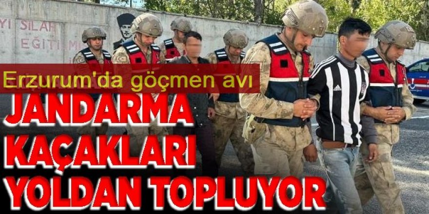 Erzurum'da 4 Afgan ve 2 göçmen kaçakçısı yakalandı