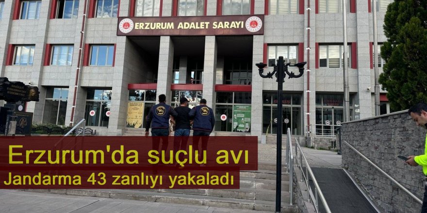 Erzurum'da aranan 43 zanlı yakalandı