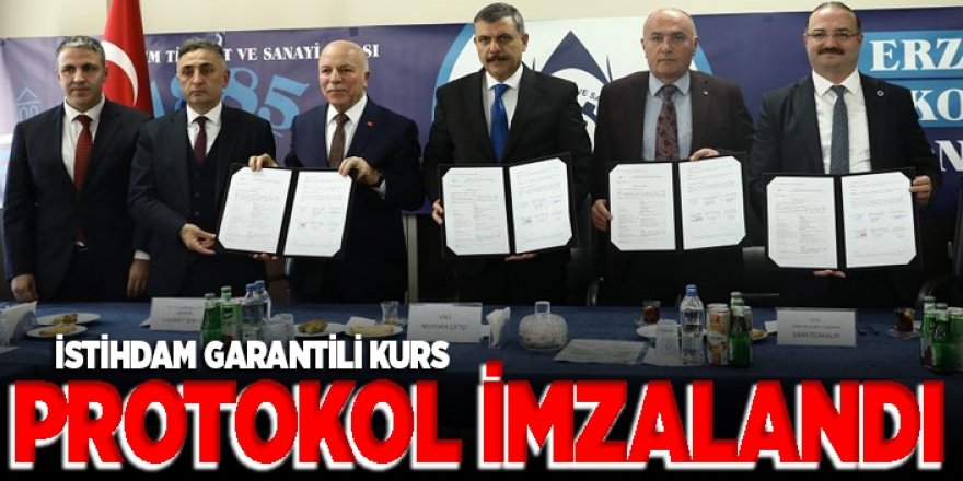 Erzurum'da İstihdam garantili iş birliği protokolü