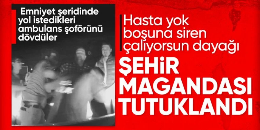 Ambulansın önünü kesen magandalar hakkında işlem yapıldı