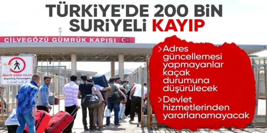 Türkiye'de 200 binden fazla Suriyeli adres kaydını yenilemedi