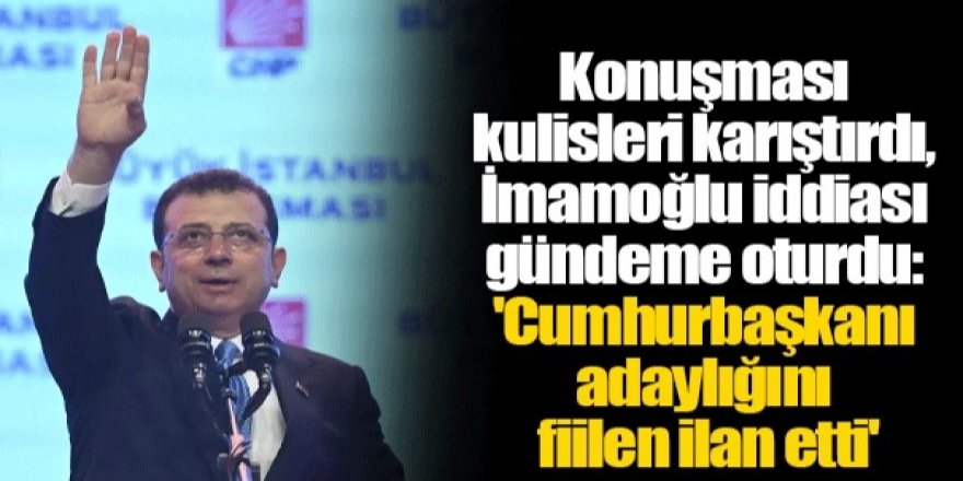 29 Ekim mesajı sonrası çok konuşulacak İmamoğlu iddiası: "Cumhurbaşkanı adaylığını fiilen ilan etti"