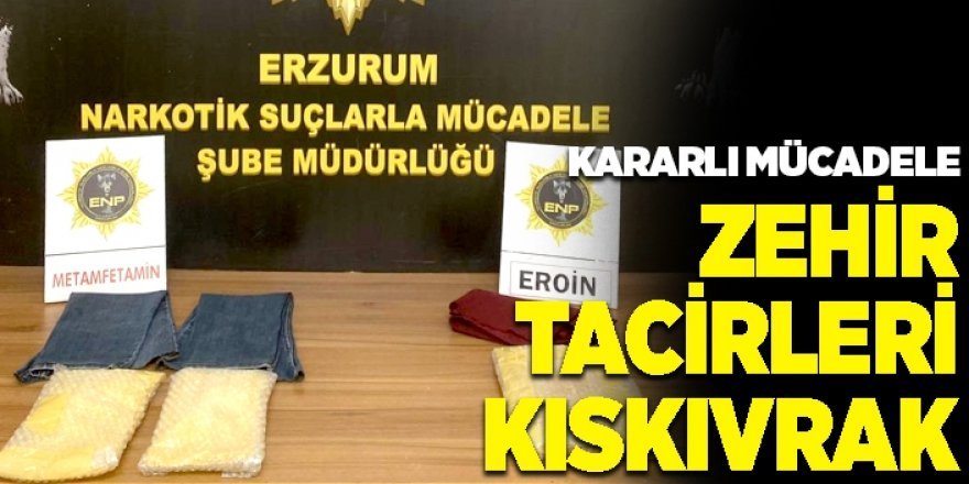 Erzurum'da 51 kilo 550 gram eroin ele geçirildi