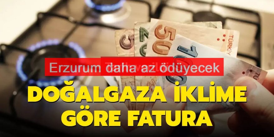 Doğalgaza iklime göre fatura: Erzurum daha az ödüyecek