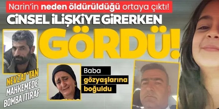 Salim, 'Annesi ile cinsel ilişkiye girerken Narin gördü' dedi!