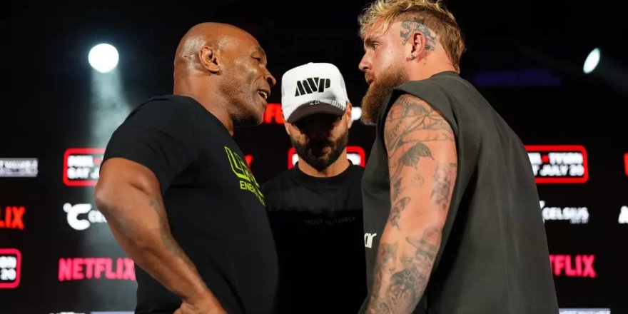 Mike Tyson, tarihi maç öncesi rakibi Jake Paul'u tokatladı!