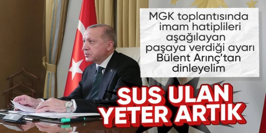 Arınç, Cumhurbaşkanı Erdoğan'ın, imam hatiplileri aşağılayan paşaya verdiği ayarı anlattı