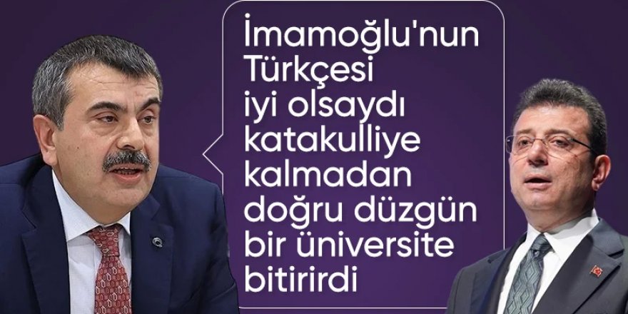 Yusuf Tekin'den İmamoğlu'na yanıt: Okuduğunu anlama konusunda özürlü