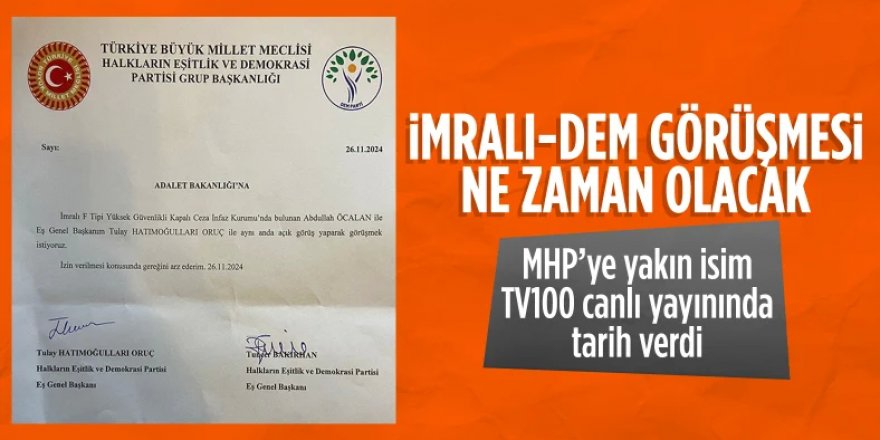 TV100 canlı yayınında İmralı-DEM özel kulisi