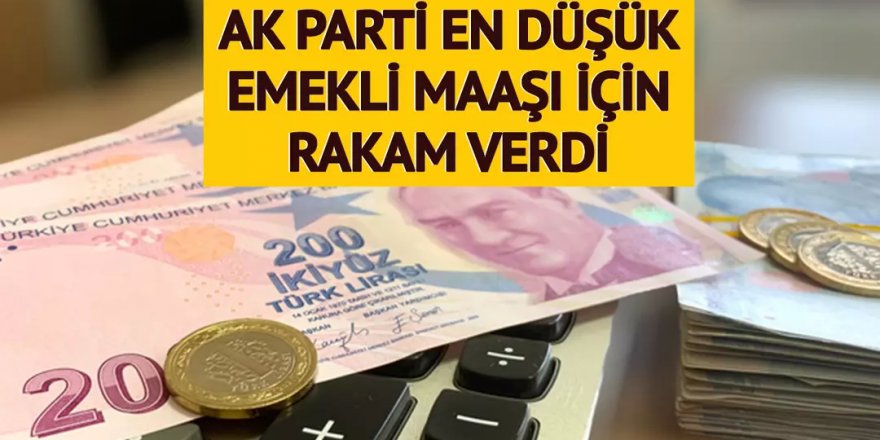 AK Parti en düşük emekli maaşı için rakam verdi!