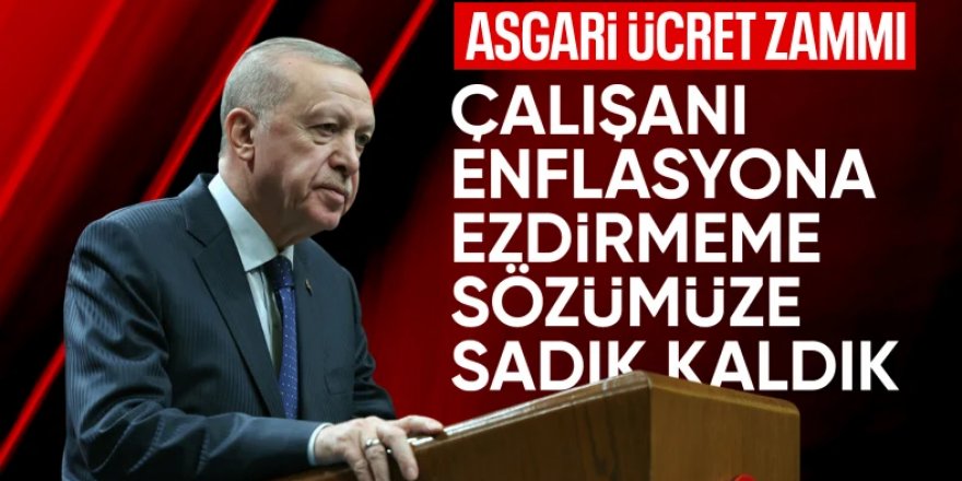 Erdoğan tartışmalara noktayı koydu: Asgari ücrete refah payı yok!