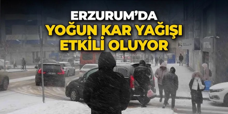 Erzurum’da yine beyaza büründü