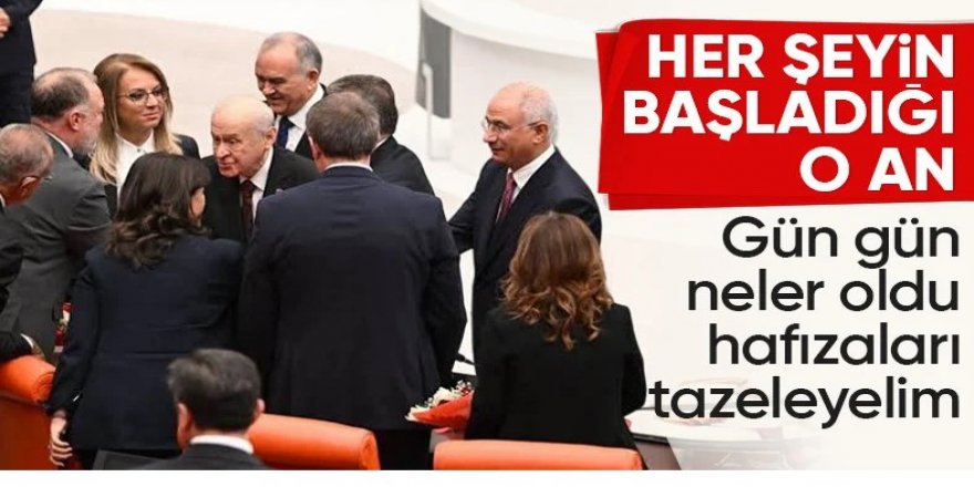 Devlet Bahçeli'nin DEM Grubu ile tokalaşmasından İmralı ziyaretine gün gün gelişmeler