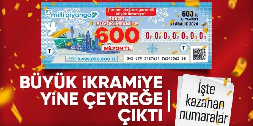 Büyük ikramiye çeyrek bilete çıktı!