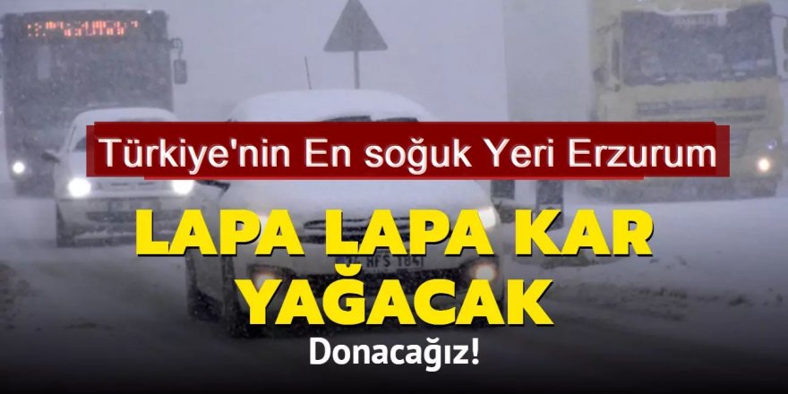 Lapa lapa kar yağacak... Donacağız!