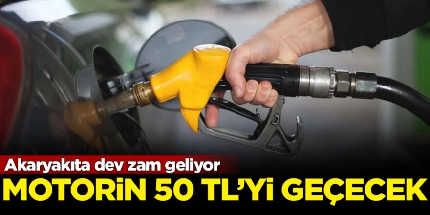 Akaryakıta rekor zam. Motorin 50 lirayı geçiyor