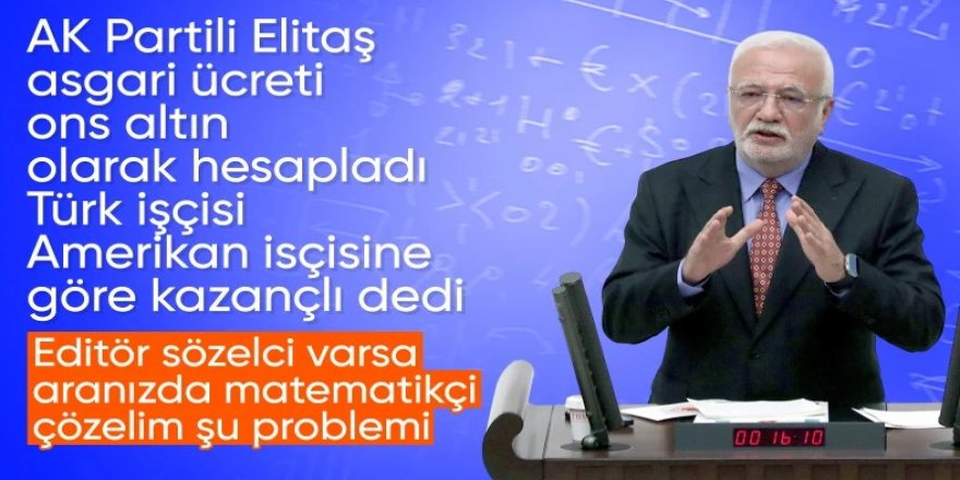 AK Partili Mustafa Elitaş Türkiye ile Amerika'nın asgari ücretle altın alımını kıyasladı