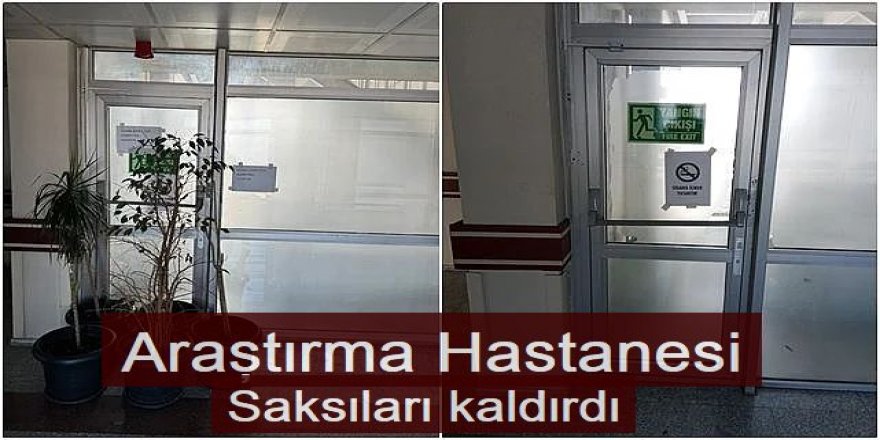 Erzurum Araştırmada Yangın merdivenini kapatan saksılar kaldırıldı