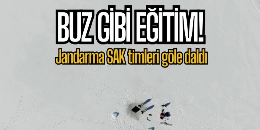 Erzurum'da Jandarma Ekibi Kış Şartlarında Dalış Eğitimi Yaptı