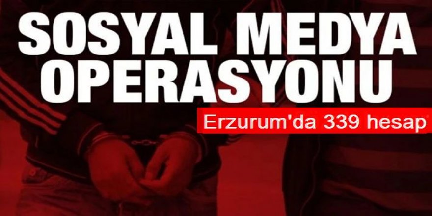 Erzurum Emniyeti'nden sosyal medya operasyonu: 339 hesap