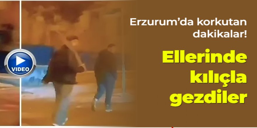 Erzurum'da kılıçlarıyla korku saldılar: Kim bunlar?