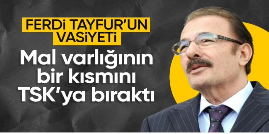 Büyük sanatçı Tayfur': Mal varlığının bir kısmını bağışladı