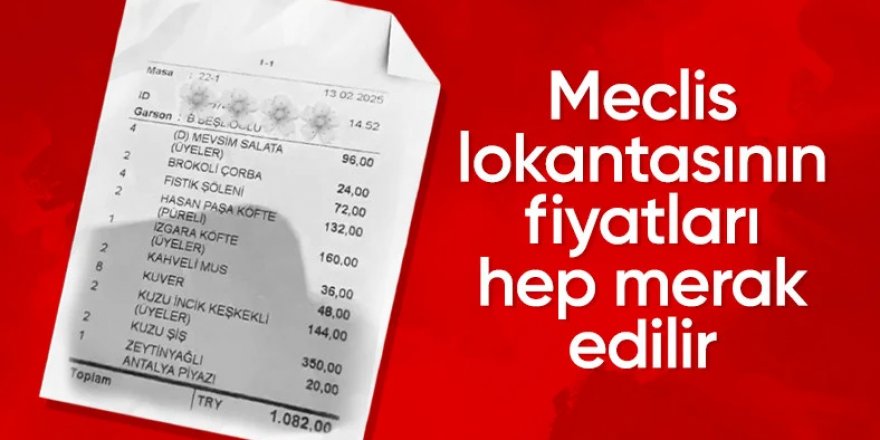 Meclis lokantasındaki yemek fiyatları yeniden gündem oldu