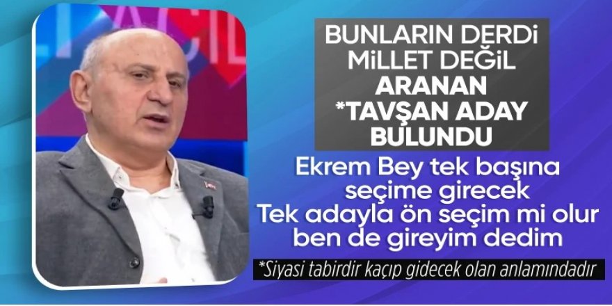 Dursun Çiçek, Ekrem İmamoğlu'nun rakibi oldu!