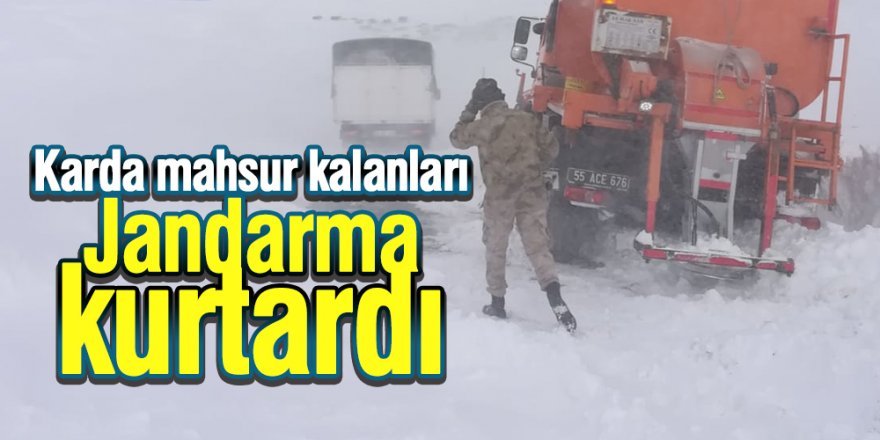 Erzurum'da Jandarma 143 kişiyi kurtardı