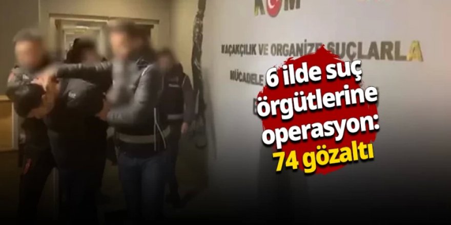 6 ilde organize suç örgütlerine operasyon: 74 gözaltı