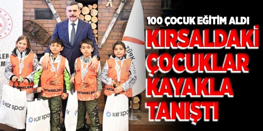 Erzurum'da Kırsalda yaşayan100 Çocuk Kayakla Tanıştı